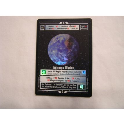 Espionage Mission 2000 Decipher Star Trek CCG RELECTIONS FOIL SUPER RARE FOIL