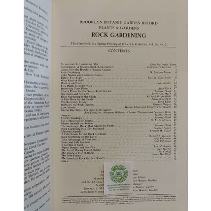 LOT of 2 BOOKS on ROCK GARDENING & PLANTS & GARDENS