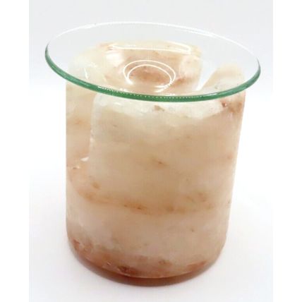 Rock Salt Oil Burner 10.5 CM Gift Home Decor Comes with 2 Free Tealights Scent