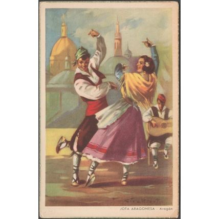 Jota Aragonesa, Aragón, c.1950 - Pablo Dümmatzen Tarjeta Postal