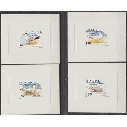 Sénégal 1993 / 1995 Mi. 1394 - 1397 Epreuve de luxe Oiseaux Mer Danger Sternes