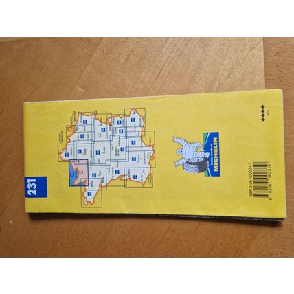 Vintage 1980's Michelin Map of Normandie