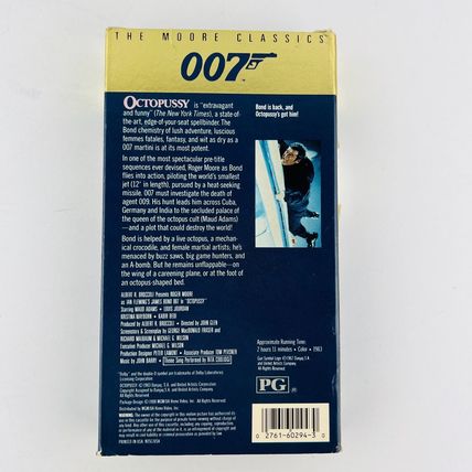 James Bond Octopussy VHS Video Tape Roger Moore, Maud Adams