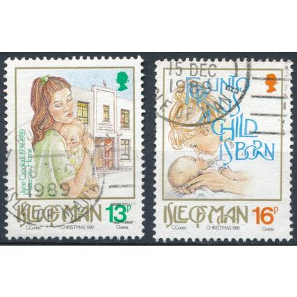 Christmas: 13p & 16p - Isle of Man 1989 - F H - SG 429/30