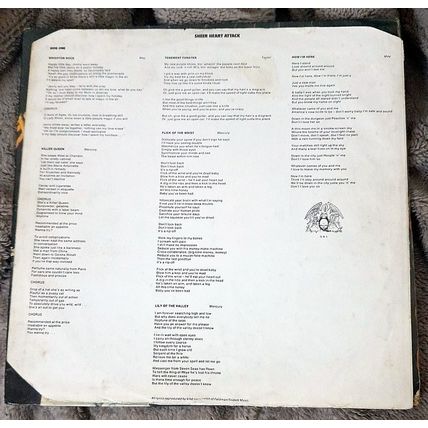 Queen : Sheer Herat Attack (1974) Vinyl L.P.