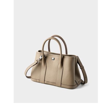 Genuine Leather Women Handbag and Shoulder Bag Grey