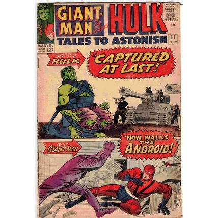 TALES TO ASTONISH # 61 HULK & GIANT - MAN # 61 (1964)