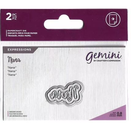 Crafter's Companion. Gemini. Nana Die Set. Die Cutting Cardmaking Scrapbooking