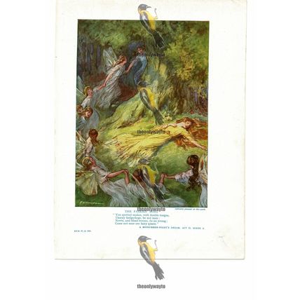 Fairies Song, Midsummer Night's Dream, Book Illustration (Print), c1935