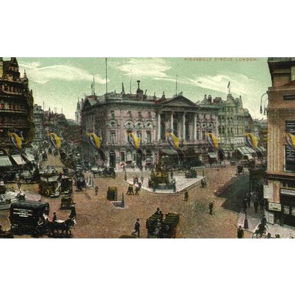 Piccadilly Circus, London, Postcard