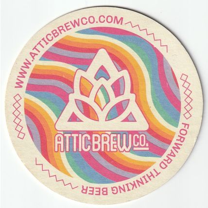 BEER MAT - ATTIC BREW CO - FORWARD THINKING BEER - (Cat No 003) - (2022)
