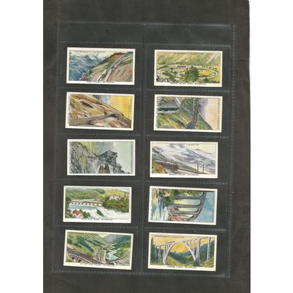 Original Churchman Cigarette Cards Full Set of 50 Wonderful Railway Travel 1937