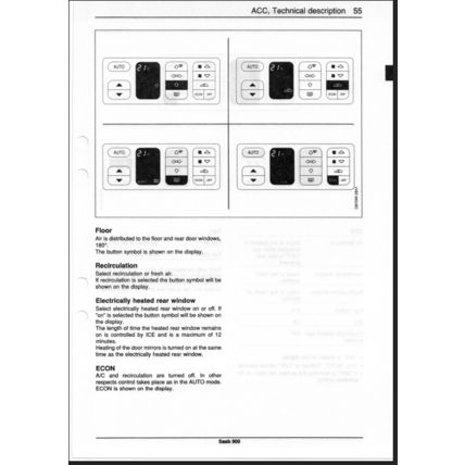 Saab 900 Climate Control System ACC Workshop Manual 1994 199731583 PDF