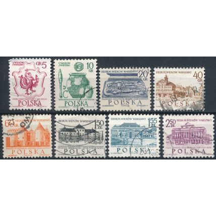 700ᵗʰ Anniv of Warsaw - Poland 1965 - FH - MiNr 1597/604 (D)
