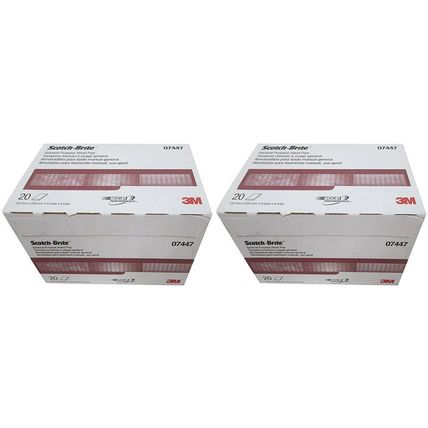 3M 07447 Scotch-Brite Maroon General Purpose Hand Pad 40 Pack (2 Boxes)