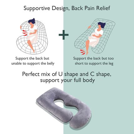 Momcozy Pregnancy Pillows for Sleeping, U Shaped Full Body Maternity Pillow with