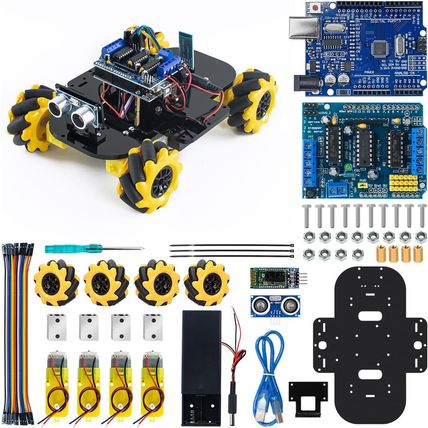 LAFVIN 4WD Mecanum Robot Car Kit Smart DIY Project Compatible with Arduino IDE