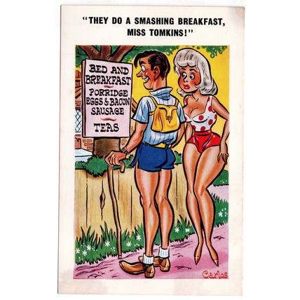 SEASIDE COMIC POSTCARD BY CARLOS NUMBER 6009 PUBLISHED BY D.CONSTANCE (4325)