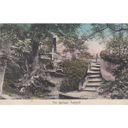 ED 77 ASHWELL - THE SPRINGS. PRINTED POSTCARD