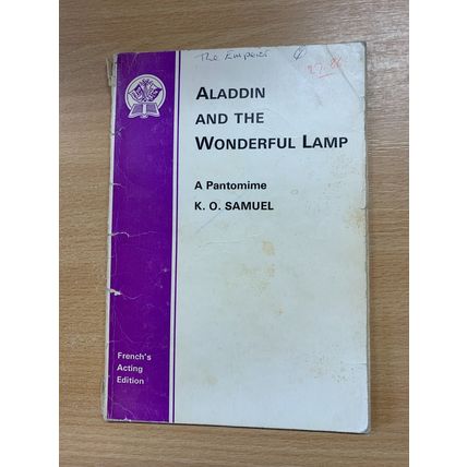 VINTAGE "ALADDIN AND THE WONDERFUL LAMP A PANTOMIME" DRAMA PLAY PB BOOK (LL)