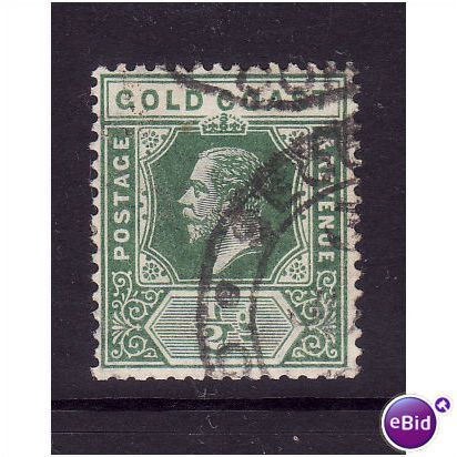 GOLD COAST 1913 SG 70 1/2d GREEN FINE USED