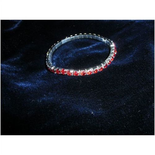 Rhinestone Bracelet - Red