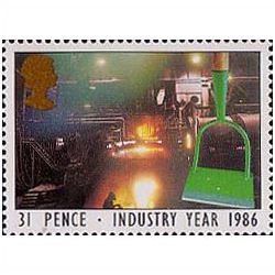 Great Britain 1986 Industry Year 31p Steel Unmounted Mint SG 1310 Sc 1131 stamp