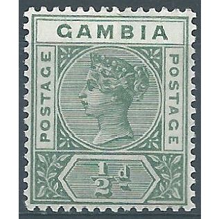 Gambia 1898 SG37 1/2d Dull Green Mounted Mint .. ..