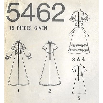 Simplicity 5462 Sewing Pattern Misses Wedding/Bridesmaid Dress Size 14 Cut 1972