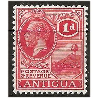 Antigua 1921 SG63 1d Carmine-Red Mounted Mint . .. .