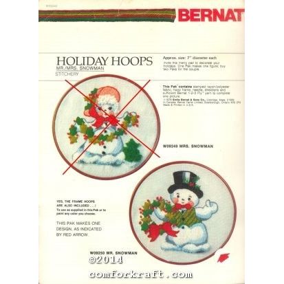 Holiday Hoops Stitchery Mr Snowman W09250