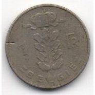 Coins. Belgium 1956. 1 Franc Value