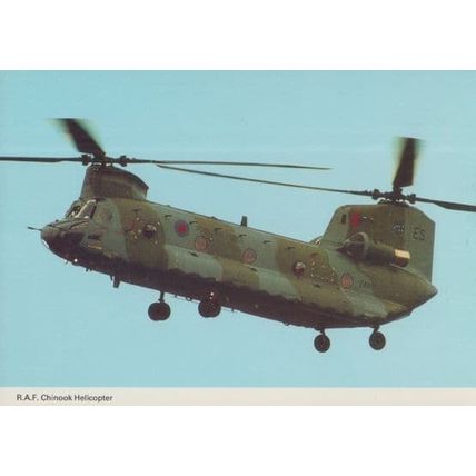 RAF Chinook Military Helicopter Postcard