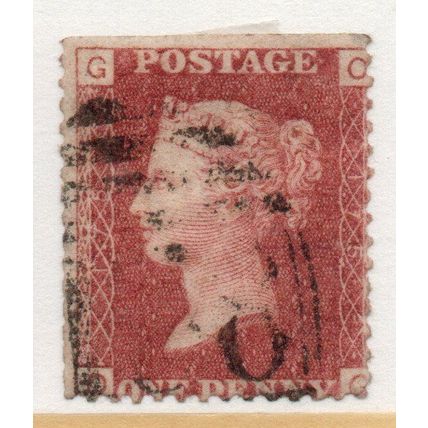 Sg43 1d red plate 175 USED " O G" (reds)