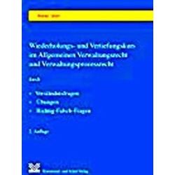 Wiederholungs Und Vertiefungskurs Im Allgemeinen Verwaltungsrecht Und Verwaltung