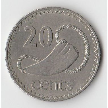 FIJI COIN - 20 CENTS 1969/VF