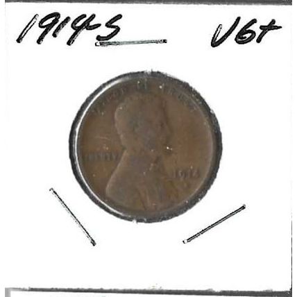 1914-S US Lincoln Cent VG/F