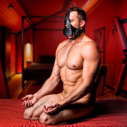 Strict Leather Bishop Head Harness w Removable Ball Gag Bondage S&M Mask BDSM !!