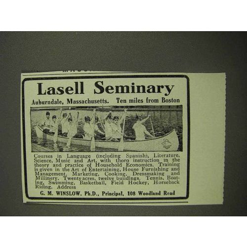 1916 Lasell Seminary Ad - Auburndale, Massachusetts