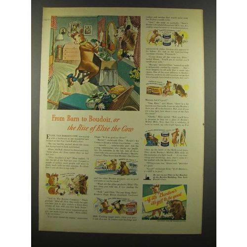 1940 Borden's Milk Ad - From Barn to Boudoir - Elsie