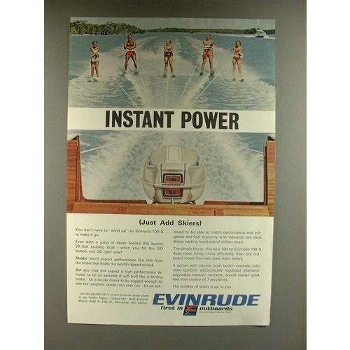 1967 Evinrude Starflite 100-S Outboard Motor Ad - Instant Power