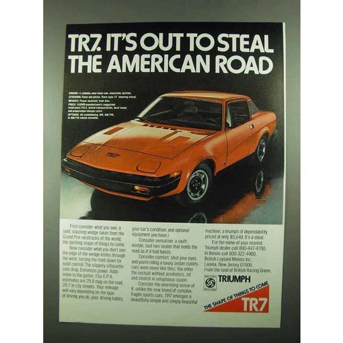 1976 Triumph TR7 Ad - Steal The American Road