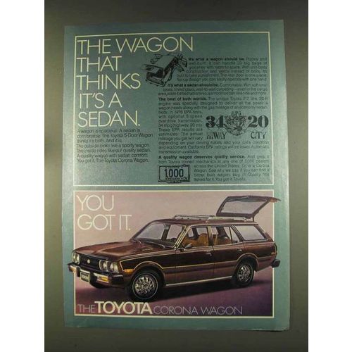 1976 Toyota Corona Wagon Ad - Thinks It's a Sedan
