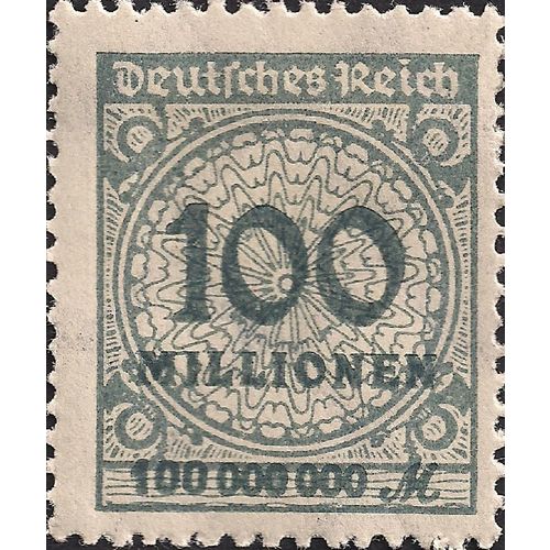 GERMANY, EMPIRE, Inflation, grey 1923, 100000000M