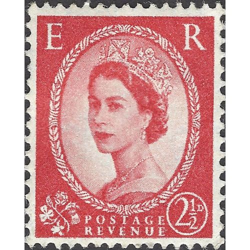 GB, QE II Wilding definitive, red 1957, 2½d