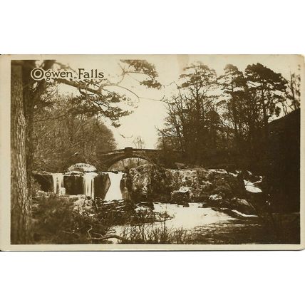 OGWEN FALLS : SNOWDONIA NATIONAL PARK : REAL PHOTOGRAPH POSTCARD ~
