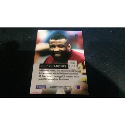 1994 Playoff Football Card # 213 Ricky Sanders Excellent (5) Washington Redskins