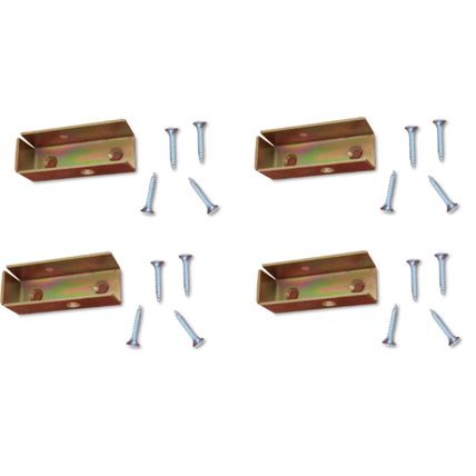 Blooma Solid Steel Fixing Clip 22mm Bracket Clips for Fencing Etc 2 Packs of 4
