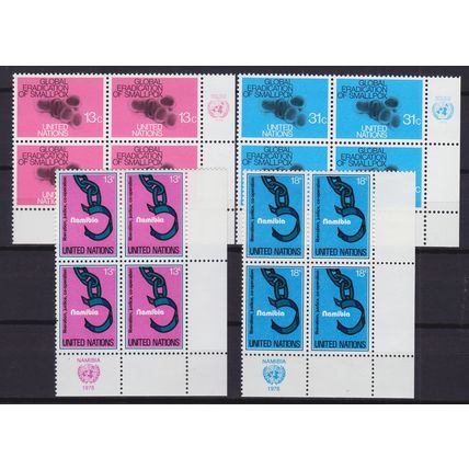 UNO New York [1978] Jahr ex 4er ( **/mnh ) [01] mit Emblem