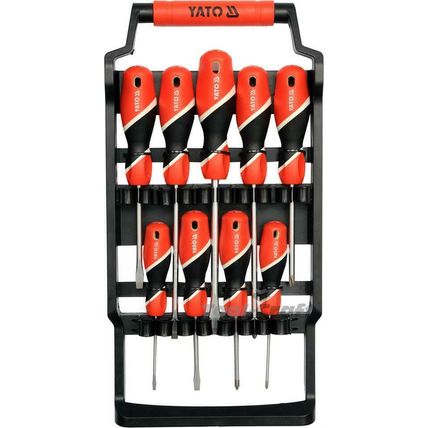 YATO screwdriver set 9pcs, PH and slotted, durable S2 steel, (YT-25986)